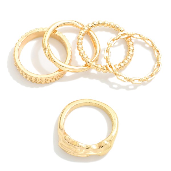 Set Of Five Stackable Rings

- Size 7


