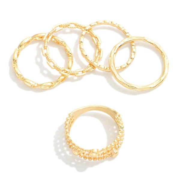 Set Of Five Stackable Rings

- Size 7

