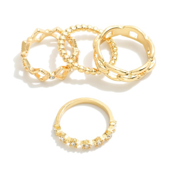 Set Of Five Stackable Rings 

- Size 7