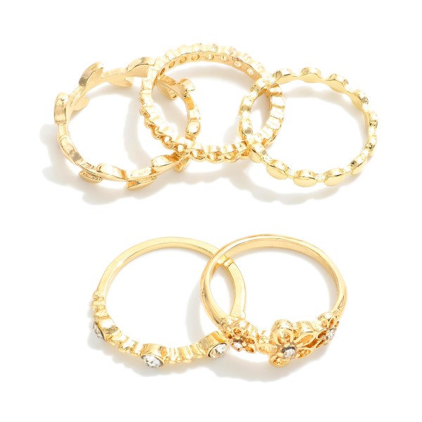 Set Of Five Stackable Rings 

- Size 7