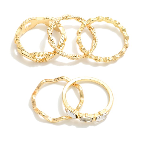Set Of Five Stackable Rings 

- Size 7