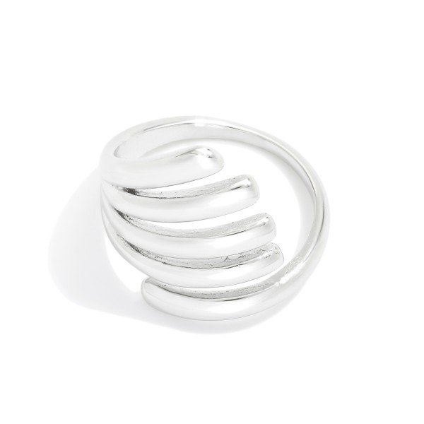 Wholesale layered Metal Wrap Ring Water Resistant Stainless Steel