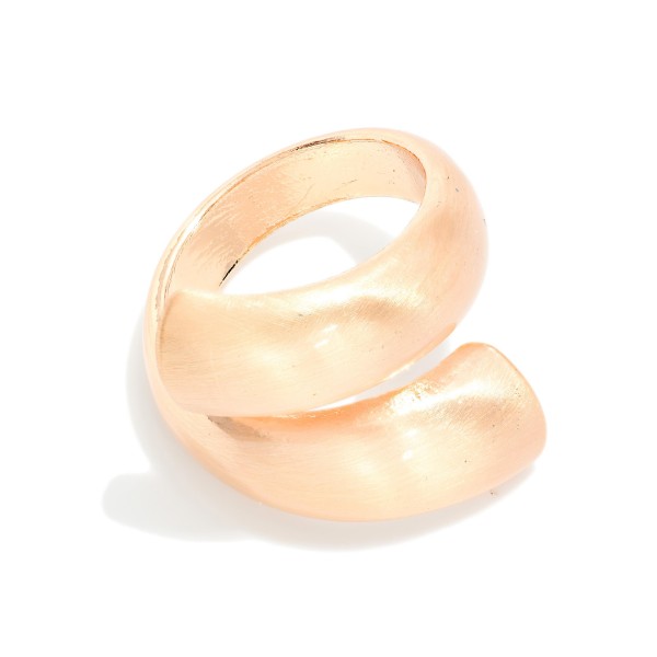 Brushed Metal Wrap Ring

- Size 7