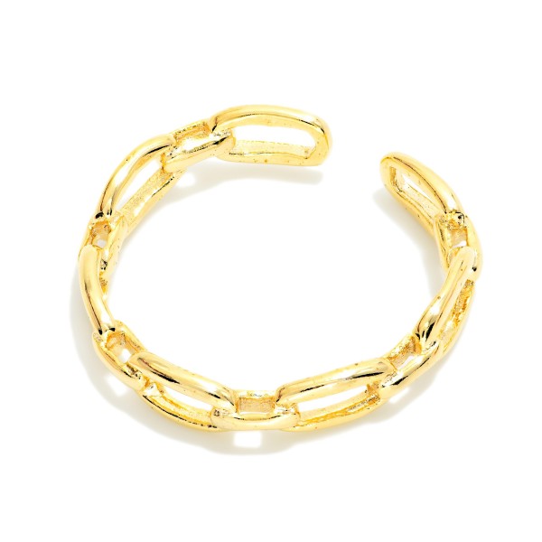 Metal Tone Chain Link Ring 

- Gold Dipped 
- Size 7 