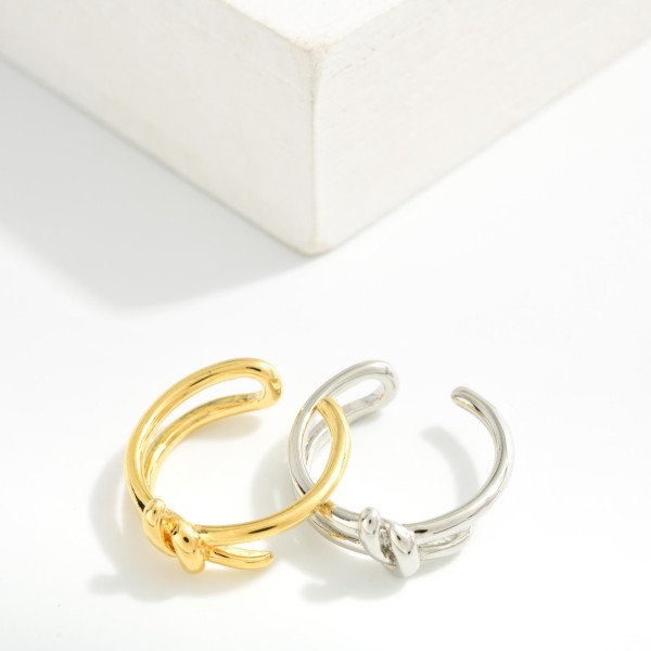 Knotted Metal Ring 

- Gold Dipped 
- Size 7 