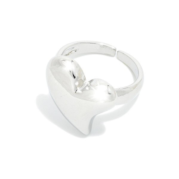 Metal Tone Bubble Heart Ring 

- Gold Dipped
- Size 7.5