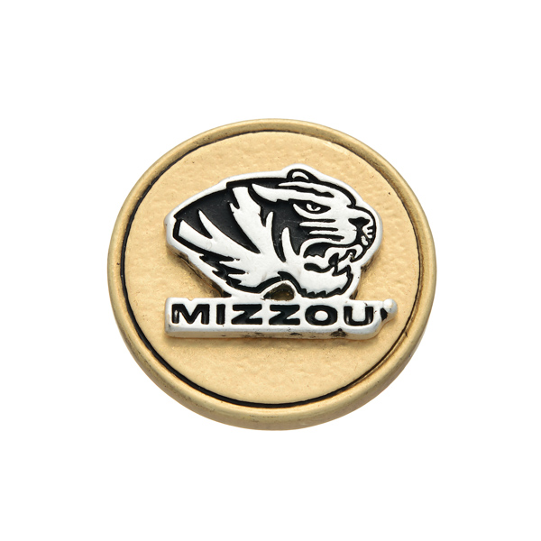Wholesale matte two officially licensed collegiate snap charm Missouri Tigers ma