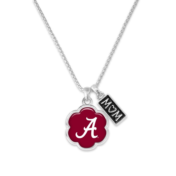 Officially Licensed Alabama Mom Multi Charm Chain Link Necklace 

- Approximately 16" L
- Chain Extender Approximately 1.5" L
- Pendant Approximately 0.75" Diameter 