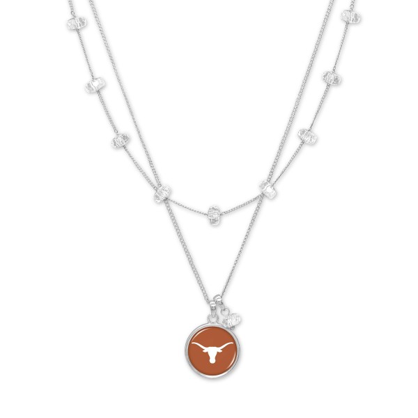 Wholesale officially Licensed Longhorn Necklace Layered Beaded Chain Pendant L P