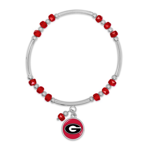Wholesale officially Licensed Metal Tube Beaded Stretch Bracelet Georgia Pendant