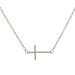 East West Cross Necklace.
- Pendant .75" 
- Approximately 16" Long
- 2" Adjustable Extender
