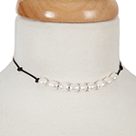Wholesale brown cord choker freshwater pearl beads