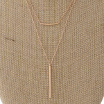 Wholesale dainty layered necklace bar pendant