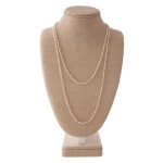 Wholesale long beaded necklace tear drop pendant