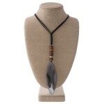 Wholesale long leather cord necklace acetate pendant