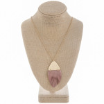 Wholesale long metal necklace feather pendant Approximate