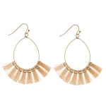 Wholesale dainty teardrop earrings tassel details gold accents