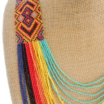 Wholesale multicolor seed beaded loom boho necklace