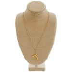 Wholesale long metal bamboo J initial pendant necklace Pendant L overall