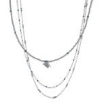 Wholesale short seed beaded enamel butterfly layered necklace Shortest layer L L