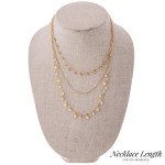 Wholesale gold layered semi precious star floater necklace Shortest layer L L ov