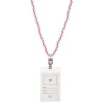 Wholesale faceted beaded ID Tag Holder necklace L L overall