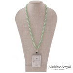 Wholesale faceted beaded ID Tag Holder necklace L L overall