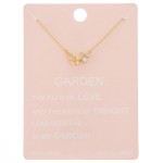 Wholesale dainty butterfly lucky charm necklace rhinestone accent Pendant cm L e