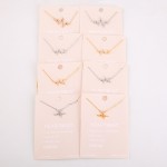 Wholesale dainty rhinestone heartbeat lucky charm necklace love key detail Penda