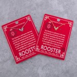 Wholesale white Gold dipped Chinese Zodiac Cubic Zirconia Rooster pendant neckla