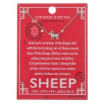 Wholesale white Gold dipped Chinese Zodiac Cubic Zirconia Sheep pendant necklace