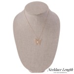 Wholesale white Gold dipped filigree butterfly pendant necklace Pendant L extend