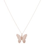 Wholesale gold dipped filigree butterfly pendant necklace Pendant L extender
