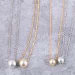 Gold Dipped Pearl Collar Necklace.

- Pearl 5.5mm
- Approximately 14" Long 
- 1" Adjustable Extender