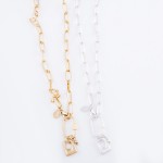 Wholesale chain Link Carabiner Lock Necklace Front Lobster Clasp Closure L