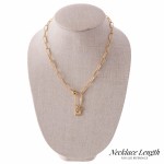 Wholesale chain Link Carabiner Lock Necklace Front Lobster Clasp Closure L