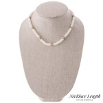 Wholesale shell Beaded Necklace Rubber Heishi Bead Details L Adjustable Extender
