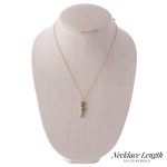 Wholesale wood Lightning Bolt Pendant Necklace Pendant L Adjustable Extender