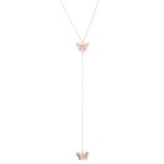 Wholesale rose Gold Y necklace thin chain butterfly pendants L Y pendant L exten