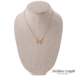 Wholesale gold rhinestone butterfly pendant necklace Pendant L overall extender