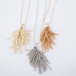 Wholesale long Gold Necklace Gold Beaded Tassel Pendant Pendant L Adjustable Ext