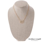 Wholesale rhinestone Carabiner Necklace Satin Silver Pendant L Adjustable Extend