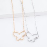 Wholesale rhinestone Carabiner Butterfly Necklace Pendant L Adjustable Extender