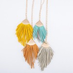Wholesale long Necklace Faux Leather Tassel Pendant Pendant L L Adjustable Exten
