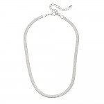 Wholesale mm Herringbone Chain Necklace Silver L Adjustable Extender
