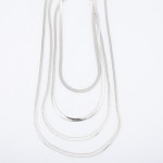 Wholesale mm Herringbone Chain Necklace Silver L Adjustable Extender