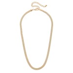 Wholesale mm Herringbone Chain Necklace Matte Gold Finish L Adjustable Extender