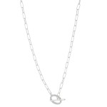 Wholesale brass Cubic Zirconia Toggle Bar Necklace L