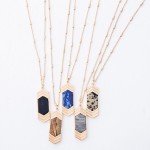 Wholesale semi Precious Chevron Arrow Pendant Necklace Gold Pendant L Adjustable