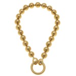 Wholesale beaded O Ring Statement Necklace Worn Gold mm Bead O Ring Hinge Clasp